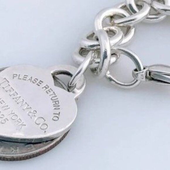 Tiffany & Co Sterling Silver Heart Tag Charm Bracelet - Picture 5 of 5